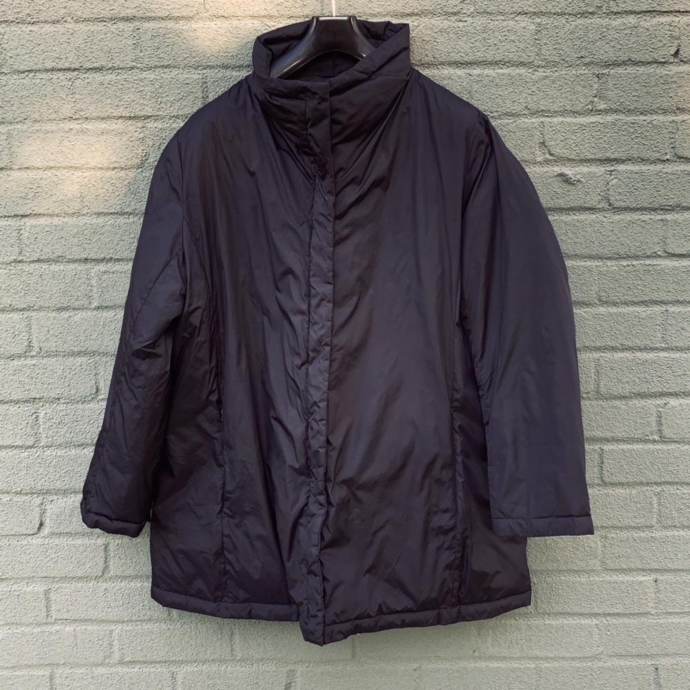 Eileen Fisher Black Down Puffer Jacket Size 3X